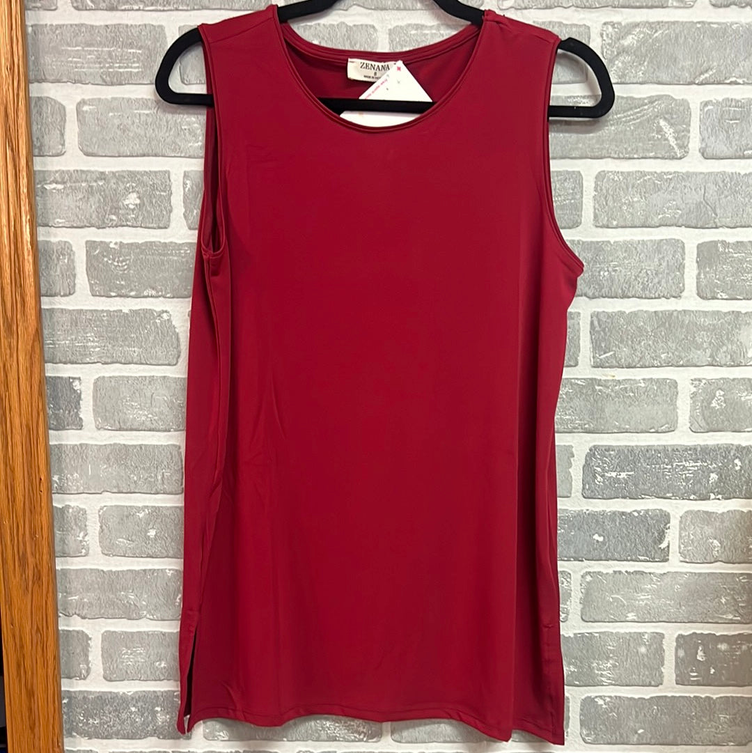 Boss Babe Burgundy High Neck Tank