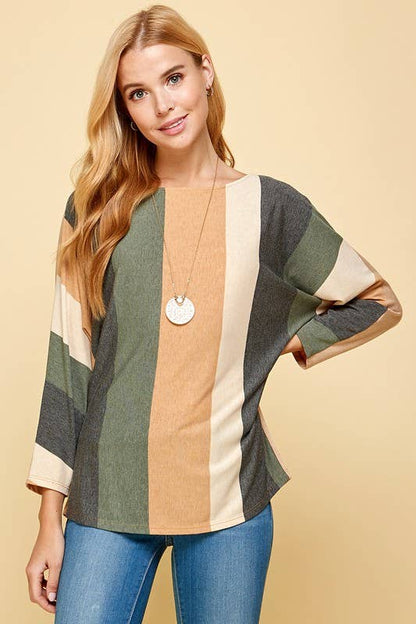 Sophie Striped Dolman Sleeves Top