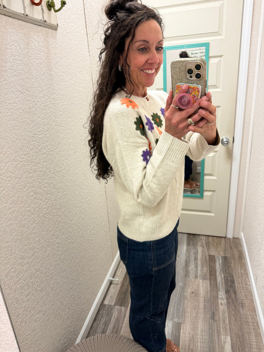 Fall Floral Sweater
