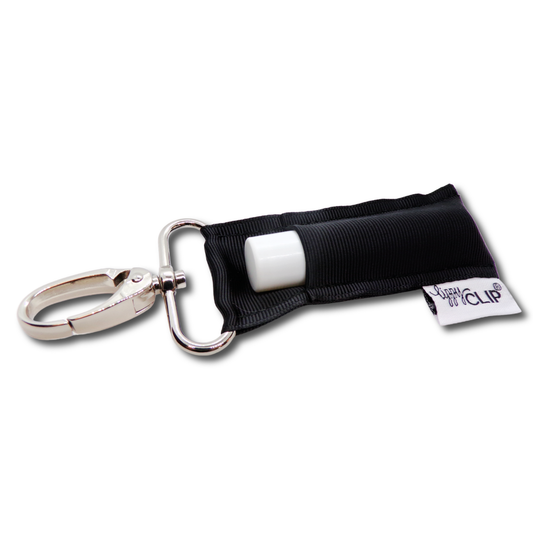 CLASSIC: Black LippyClip® Lip Balm Holder for Chapstick