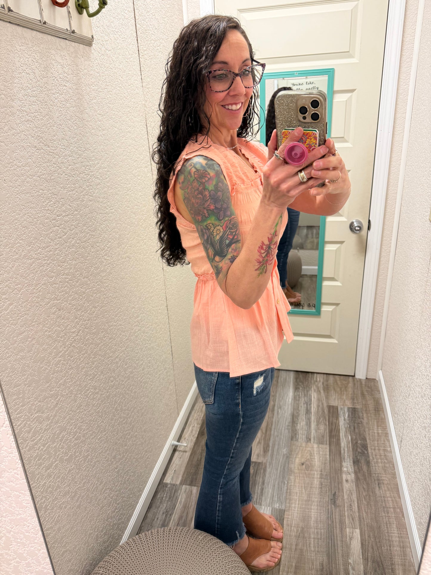 Doll Button Down Baby Doll Top