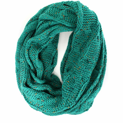 Oatmeal Flecked CC Infinity Scarf: