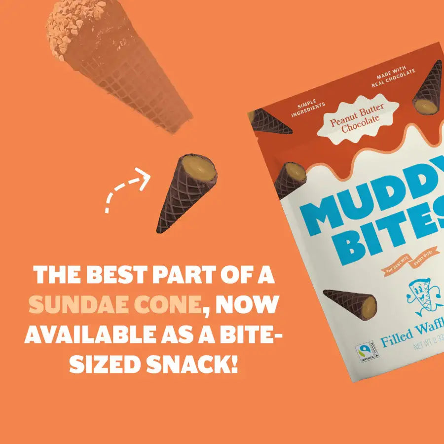 2.33 oz Peanut Butter Chocolate Waffle Cone Snacks