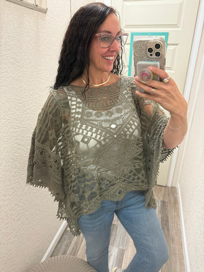 Olive Anastasia One Size Crochet Overlay