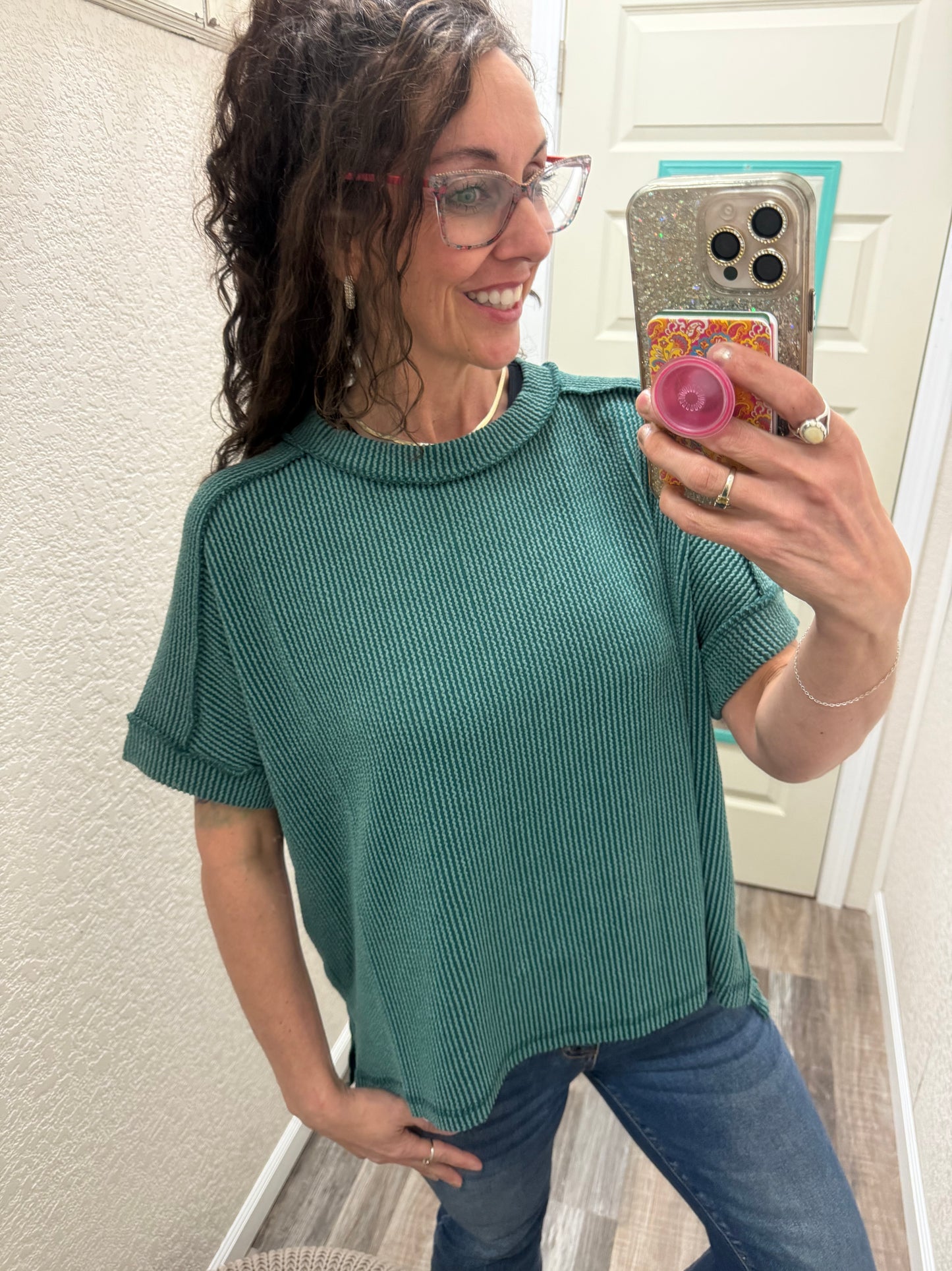 All Seasons Corded Short Sleeve Tops