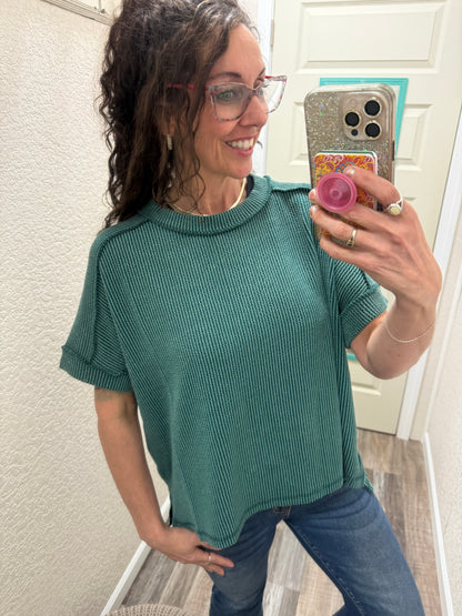 All Seasons Corded Short Sleeve Tops