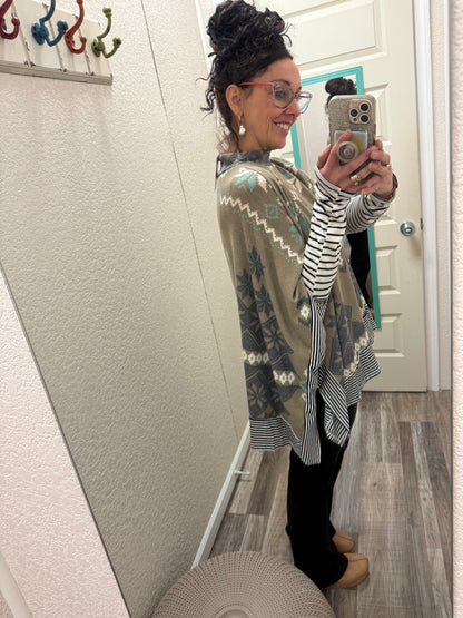 Pamela Poncho Tunic Top