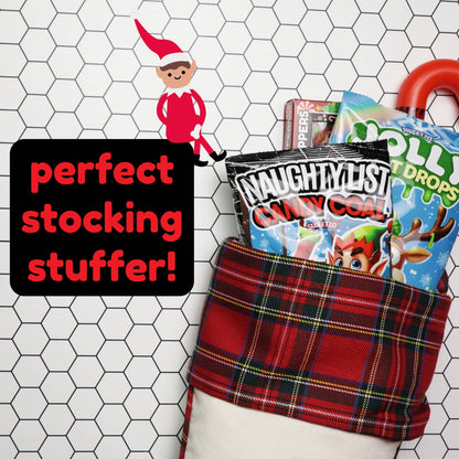 Christmas Candy Coal, Strawberry Gummies - Stocking Stuffer
