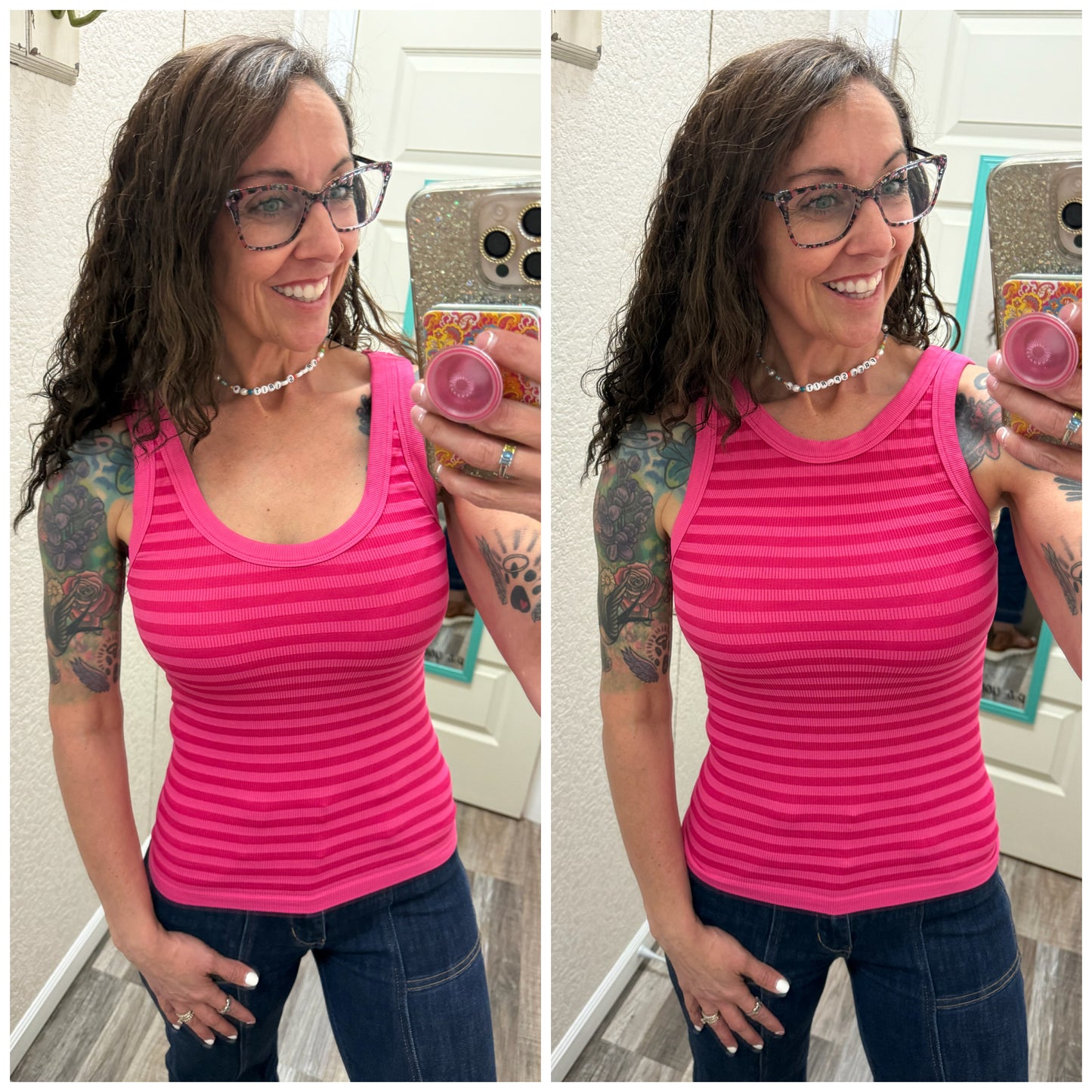 Trust Me Reversible Striped Tank Top