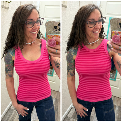 Trust Me Reversible Striped Tank Top
