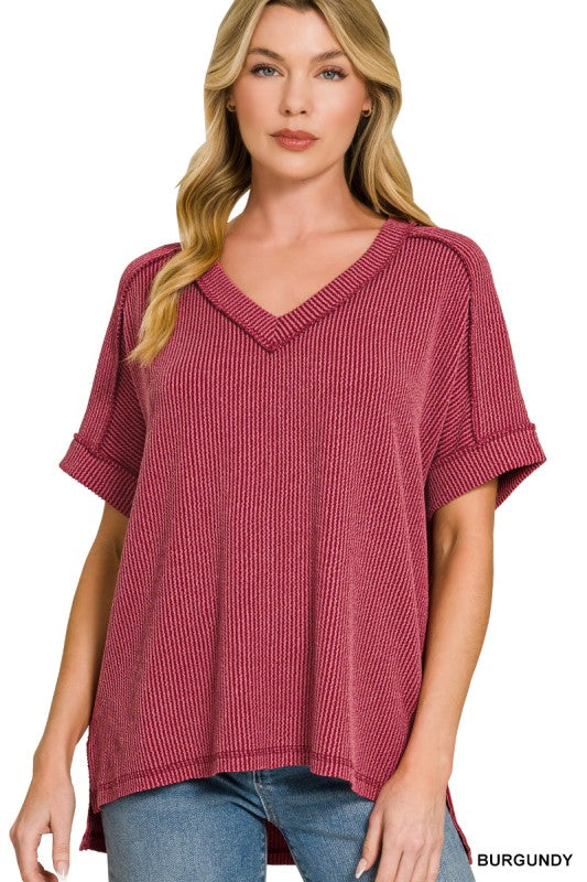 Courtney Corded V neck