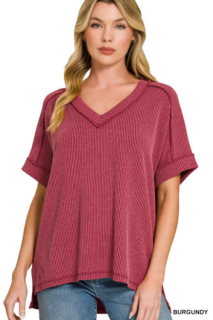 Courtney Corded V neck