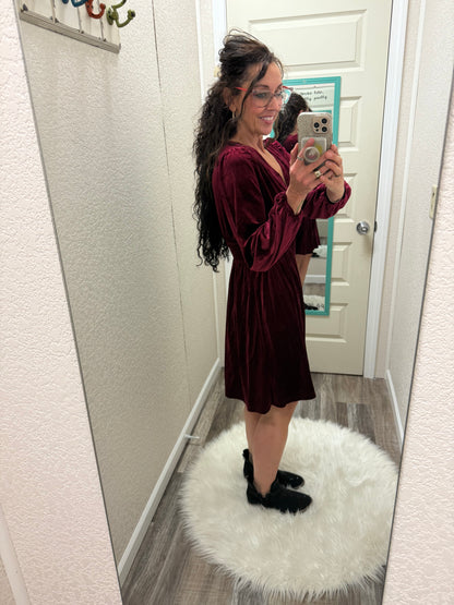 Amelia velvet dress