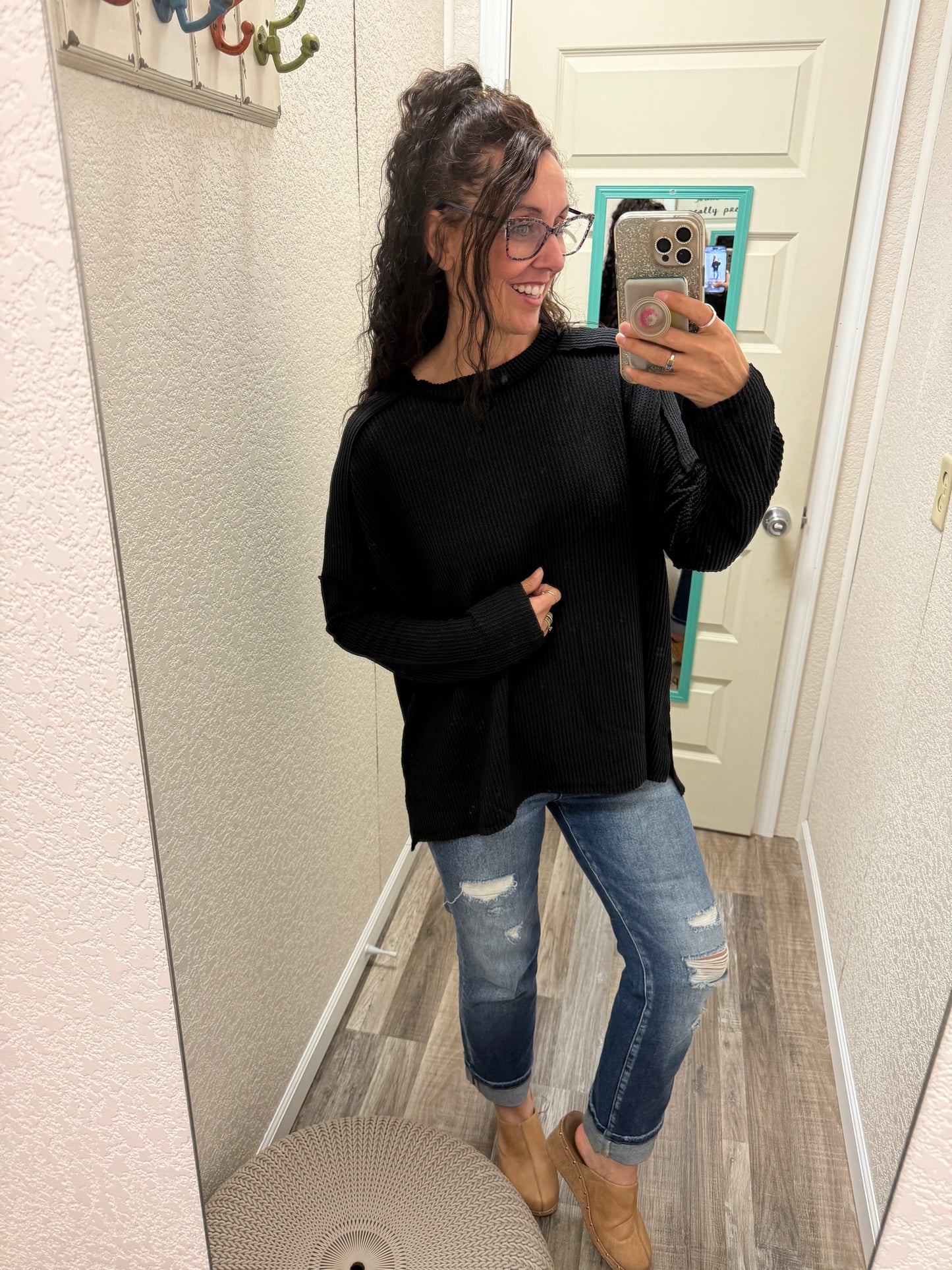 Alyssa Ribbed Long Sleeve Top