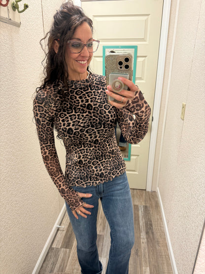 Charming Mesh Top With Thumbholes