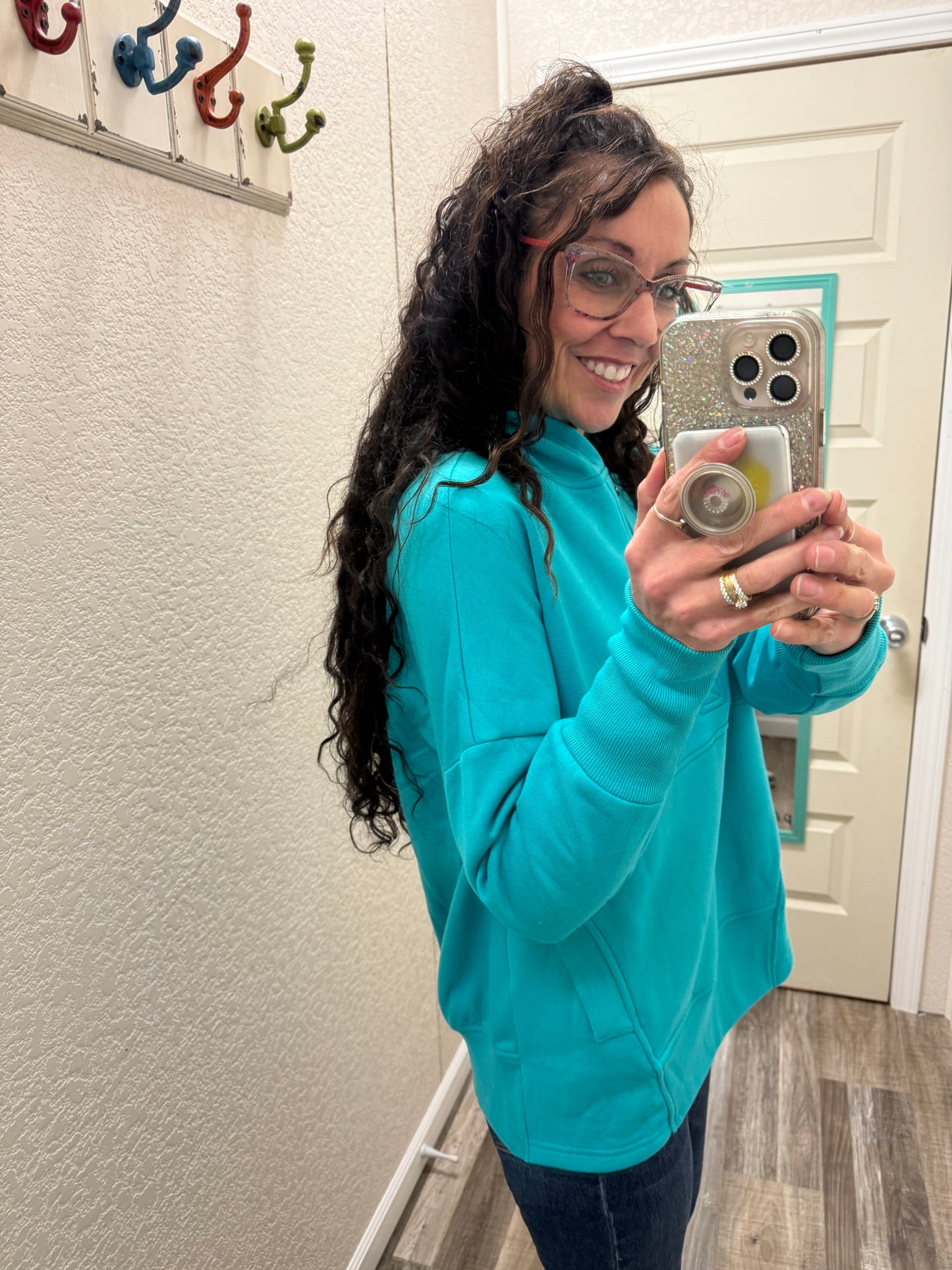 Addie Snap Front Fleece Hoodie