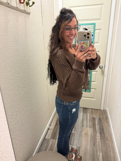 Nicki Crochet Sweater Cardigan