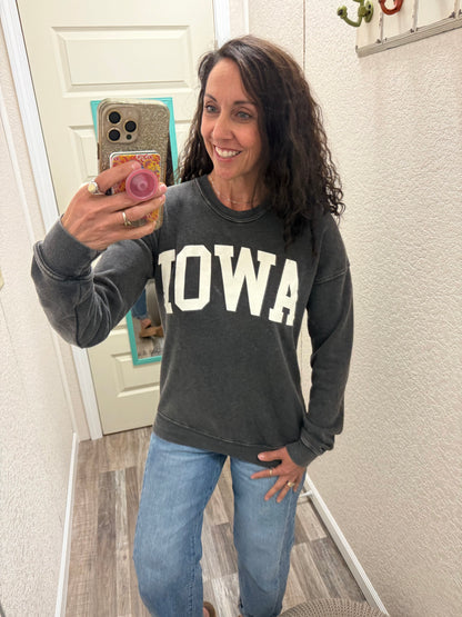 IOWA MINERAL SWEATSHIRTS: Mineral Black