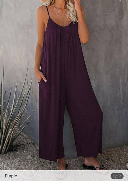 Danica - Purple - Sleeveless Jumpsuit