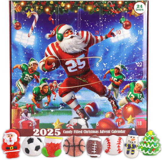Christmas Sports Advent Calendar with Gummy Candy
