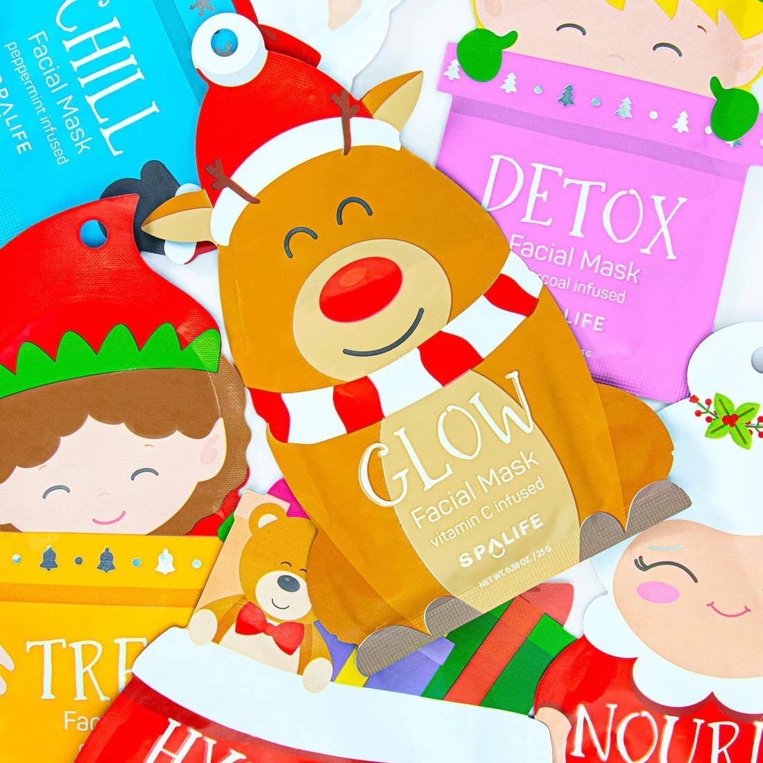 Christmas Holiday Santa's Squad face  Mask