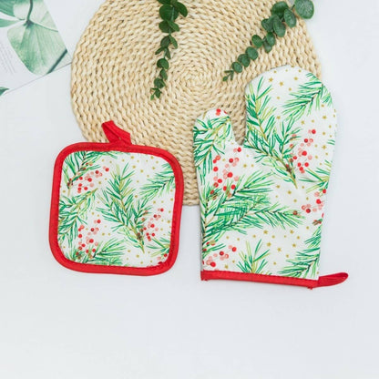 Christmas Oven Mitt & Pot Holder Set
