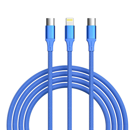 3-in-1 Lavender Cable For IPhone/Ipad & Android Devices