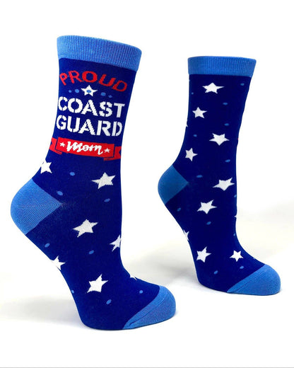 Proud Coast Guard Mom Women's Crew Socks