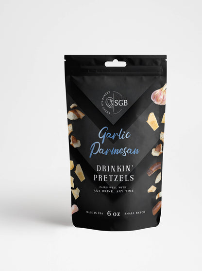 Garlic Parmesan Flavored Sourdough Pretzels - 6oz Pouch