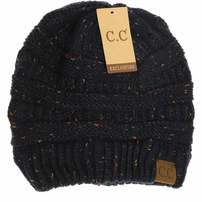 Brown Flecked CC Beanies: