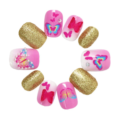 3D Butterfly Press On Nails