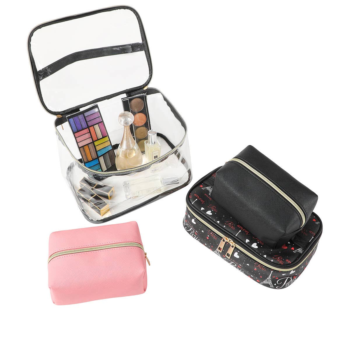 4pc Paris Theme Cosmetic Set