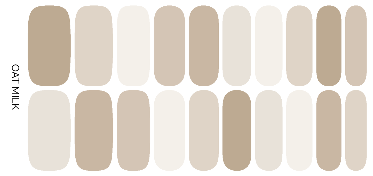 Oat Milk | Neutral Light Beige Pearl Finish Solid Nail Wrap