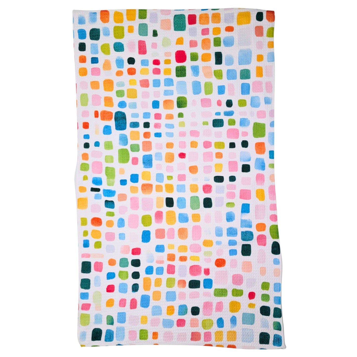 Abstract Color Rain Waffle Kitchen Tea Towels