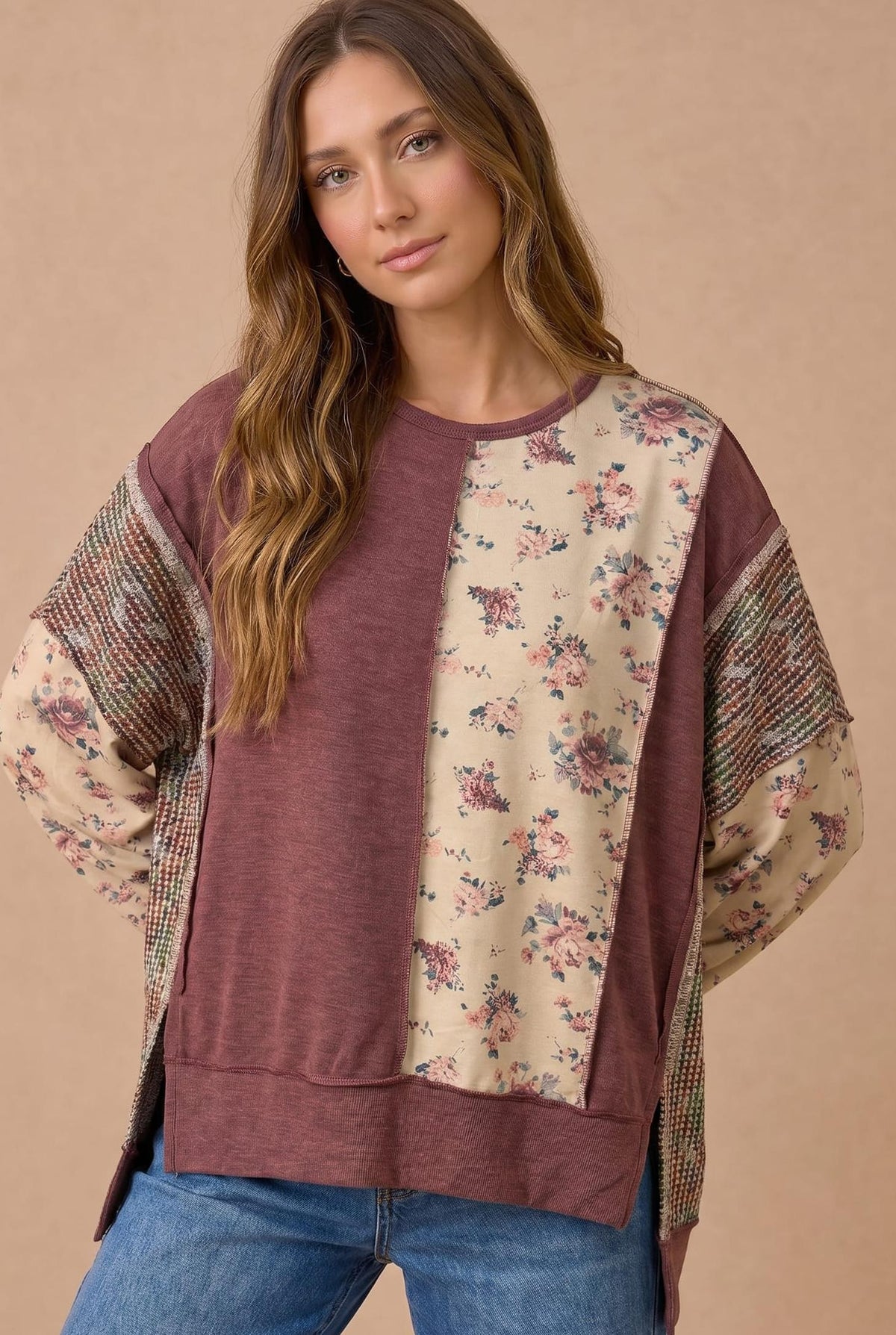 Burgundy Gardens Pullover