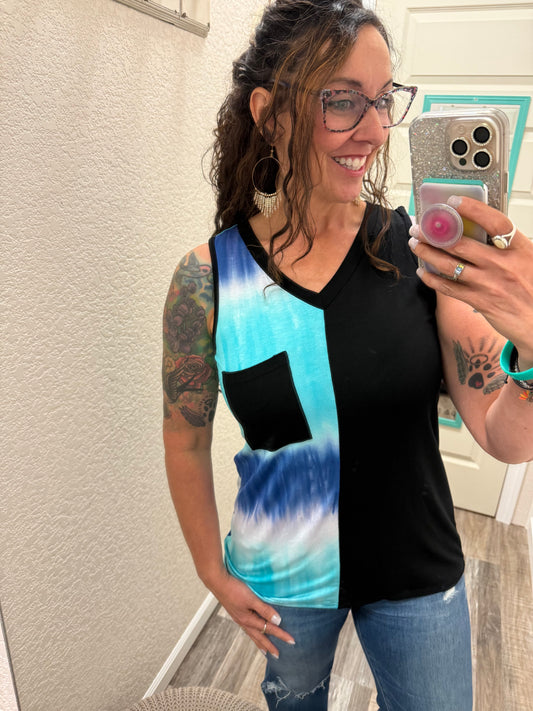 Ocean Breeze Color Block Tank Top