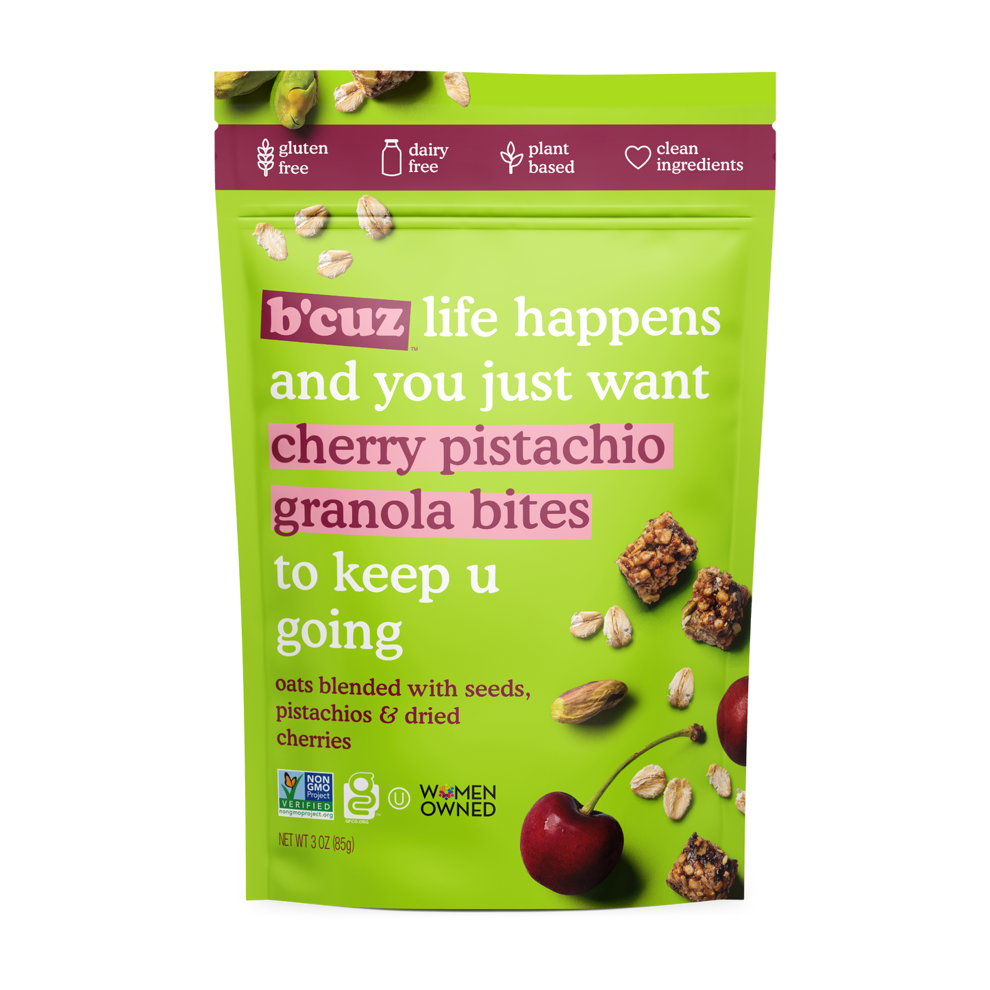 Cherry Pistachio Granola Bites 3oz.