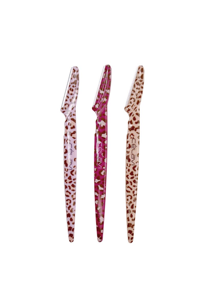 6 piece Eyebrow Razor Set Animal Print