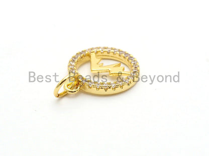 Gold Mountain Round Charm