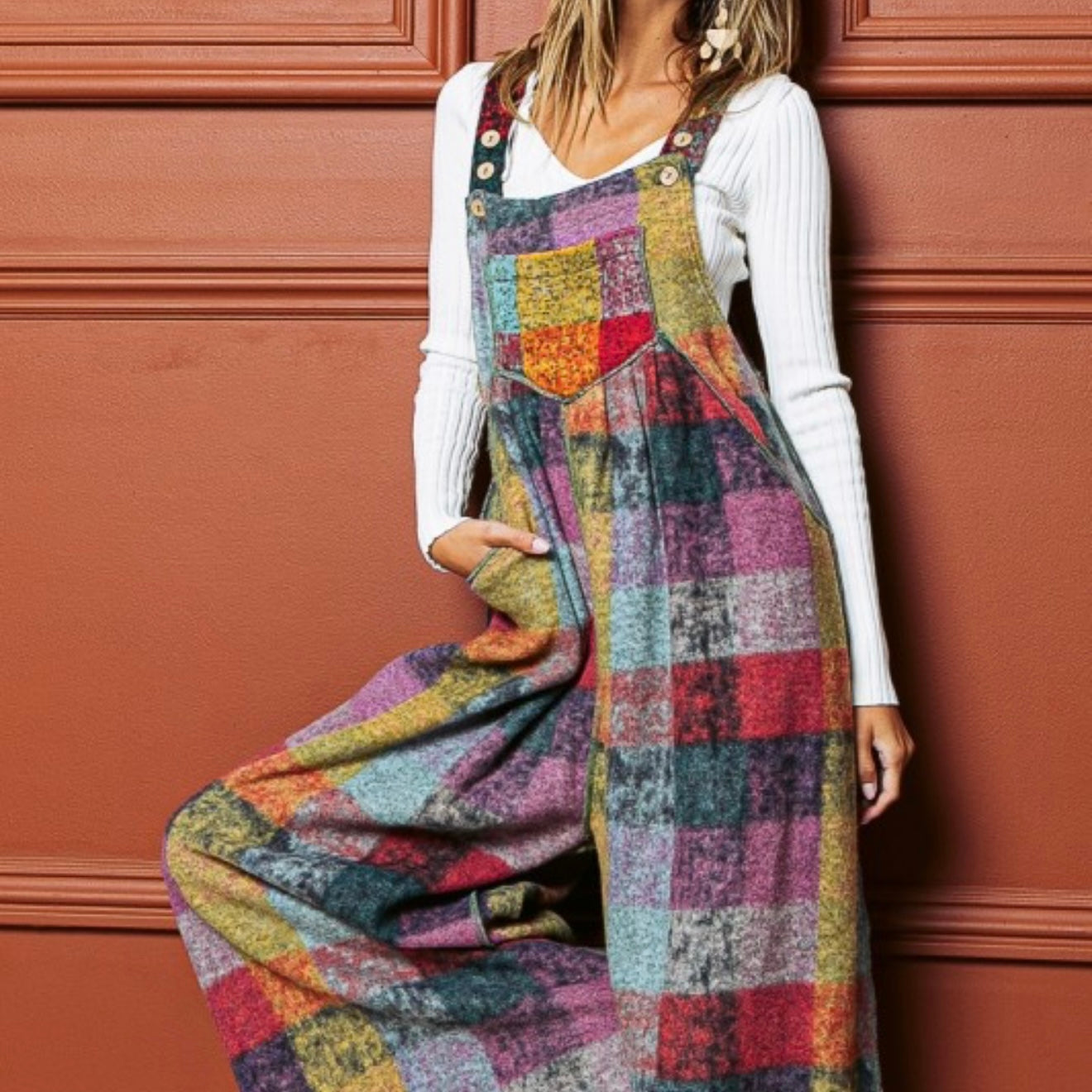 Patches Wide Leg Overalls (restock eta 9/22/25)