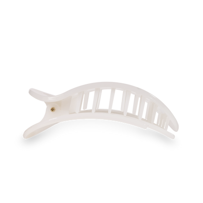 Round Flat Hair Clip | Medium | Coconut White