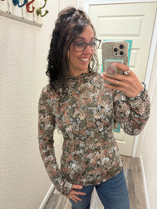 Flora Floral Mesh Top