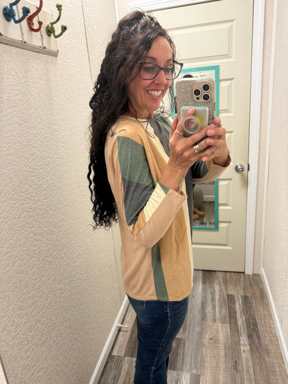 Sophie Striped Dolman Sleeves Top