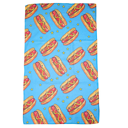 Hot Dog Summer Cookout 4th of July Tea Towel - Home Decor