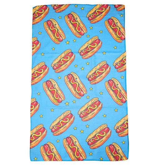 Hot Dog Summer Cookout 4th of July Tea Towel - Home Decor