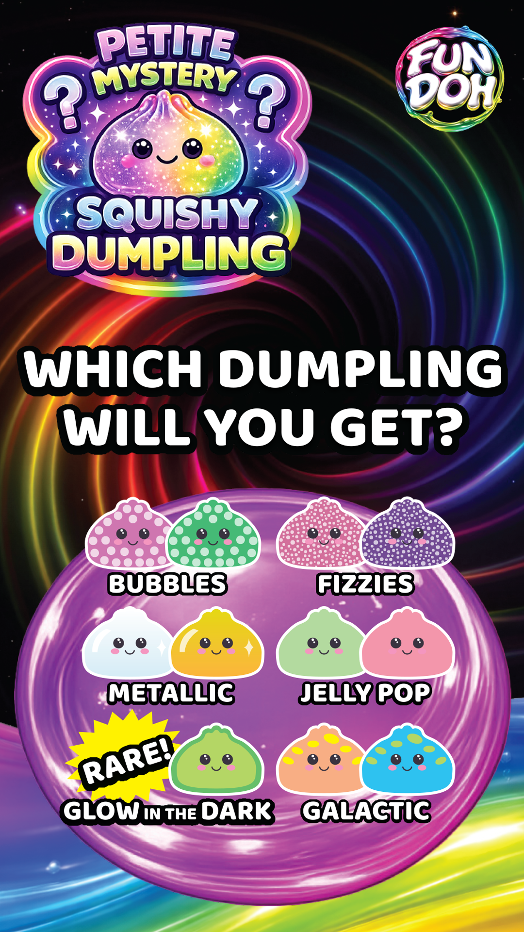 Mini Petite Squishy Mystery Dumpling 2.5"