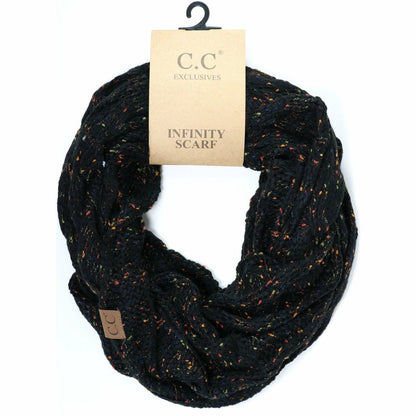 Oatmeal Flecked CC Infinity Scarf: