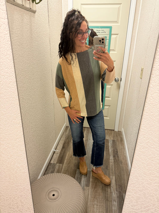 Sophie Striped Dolman Sleeves Top
