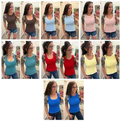 Trust Me Reversible Striped Tank Top