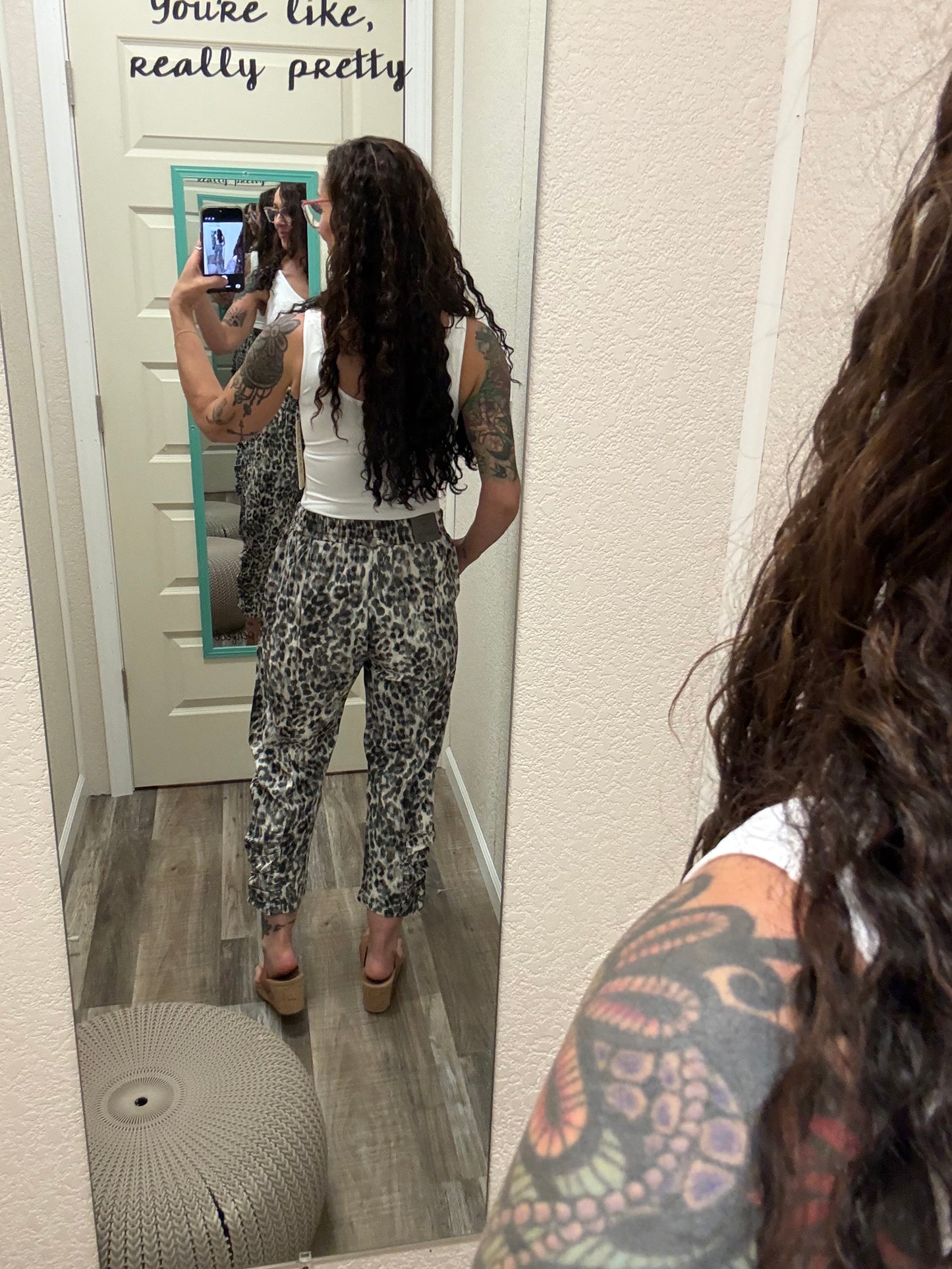 Swishie Swooshie Capris With Side Ruching